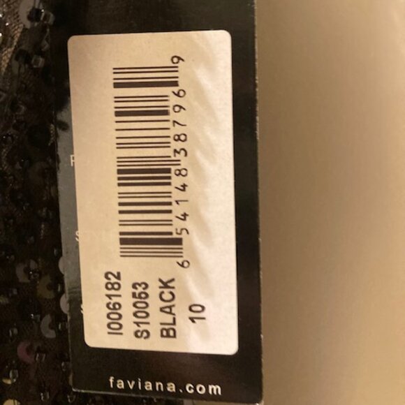 Faviana Glamour black embellished cold shoulder gown - Picture 4 of 7